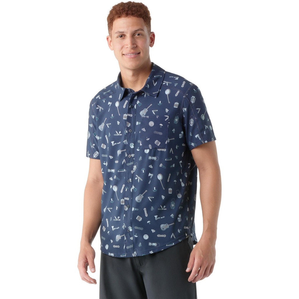 Smartwool Men's Printed Short Sleeve Button Down Shirt