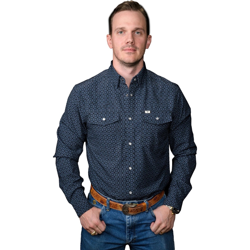 Ferrell Men's Silas Long Sleeve Snap Shirt