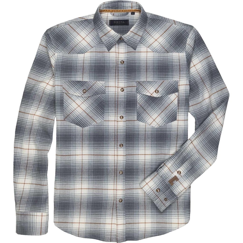 [000209616000003] Dakota Grizzly Men's Dutton Long Sleeve Button Up Shirt (Cloud, M)