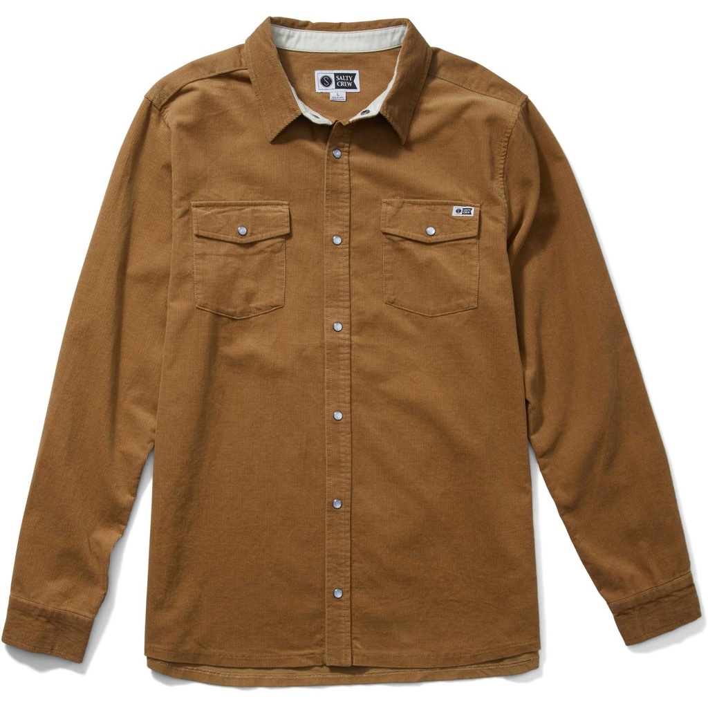 [000209650000000] Salty Crew Men's Boondocks Corduroy LS Shirt (Straw, S)
