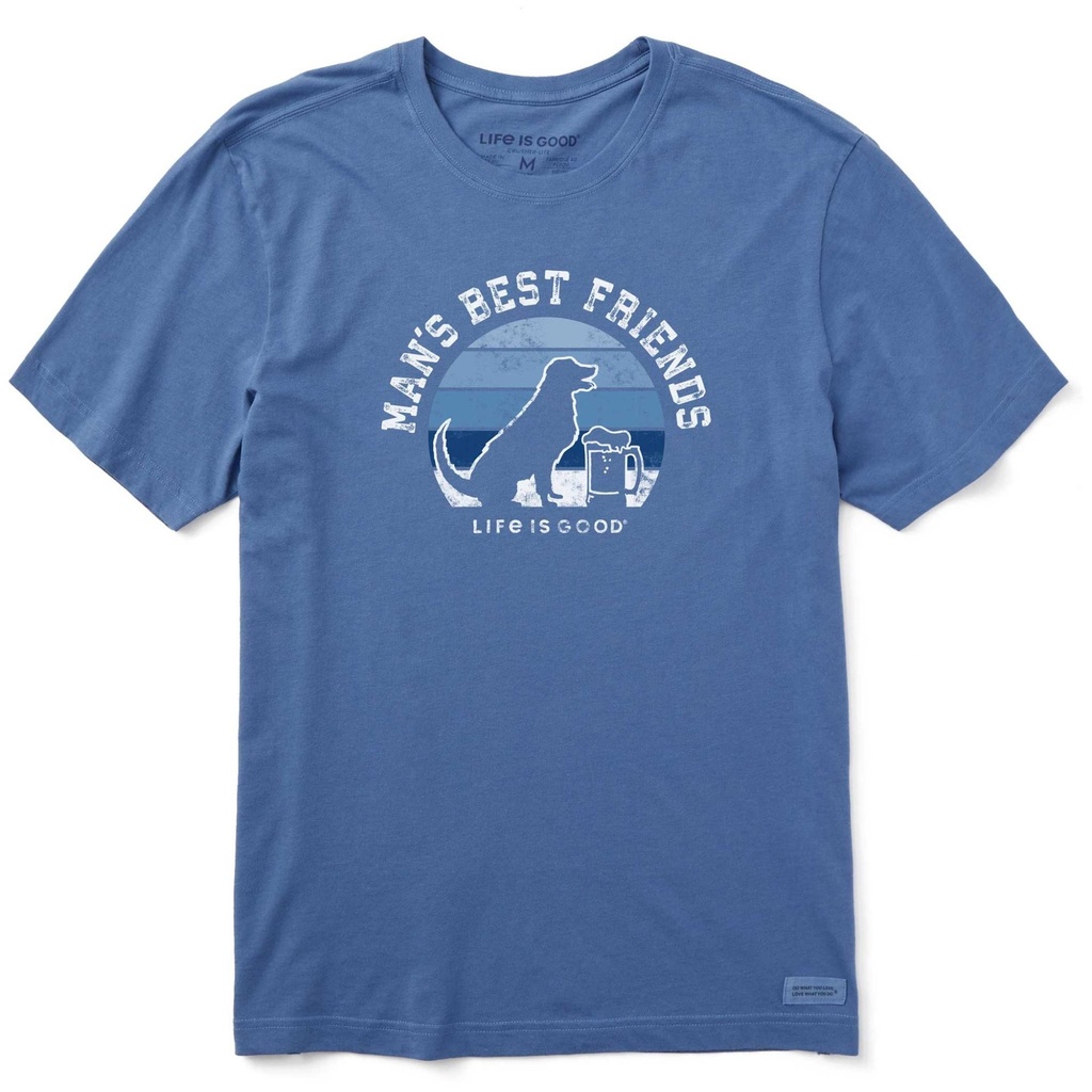 Life Is Good Men's Man's Best Friends Crusher T Shirt