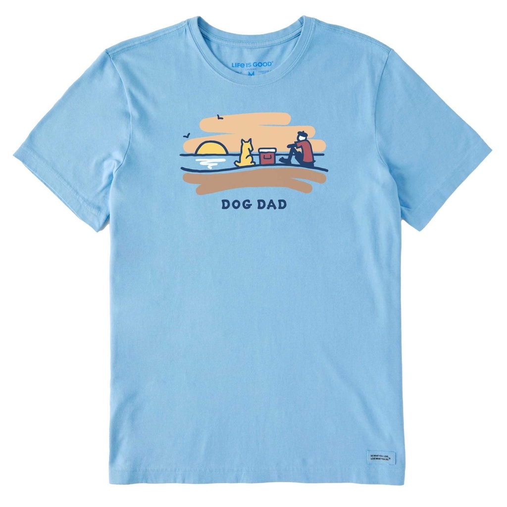 Life Is Good Men's Jake Beach Dog Dad Crusher-LITE T Shirt