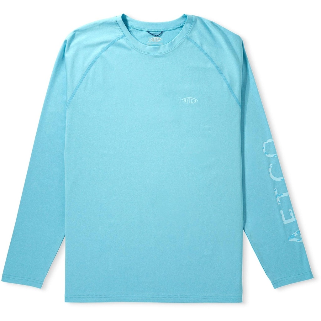 AFTCO Men's Samurai Heathered Long Sleeve Performance Shirt