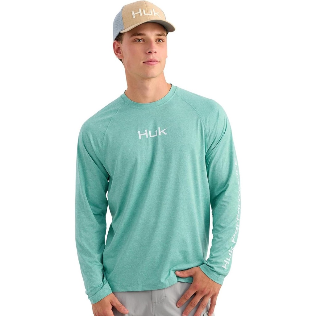 Huk Men's Airweight Crew Long Sleeve Shirt