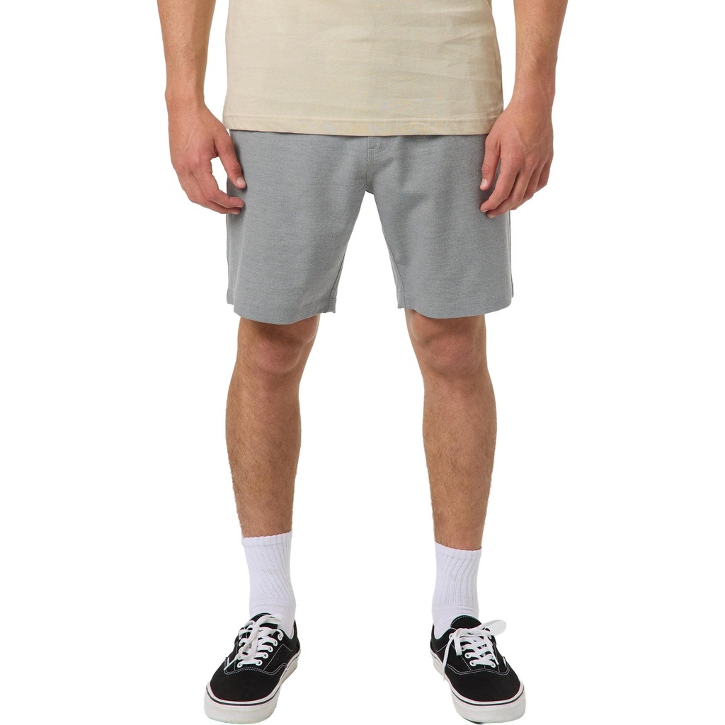 O'Neill Men's Reserve Light Check Elastic Waist 18" Hybrid Shorts