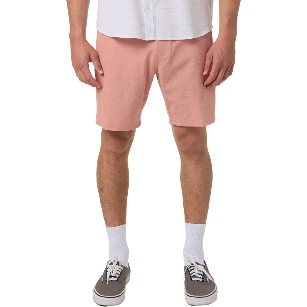 O'Neill Men's Reserve Light Check Elastic Waist 18" Hybrid Shorts