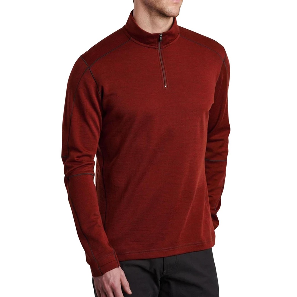 [000212978000000] KUHL Men's INVIGORATR Merino 1/4 Zip Sweater (Cayenne, S)