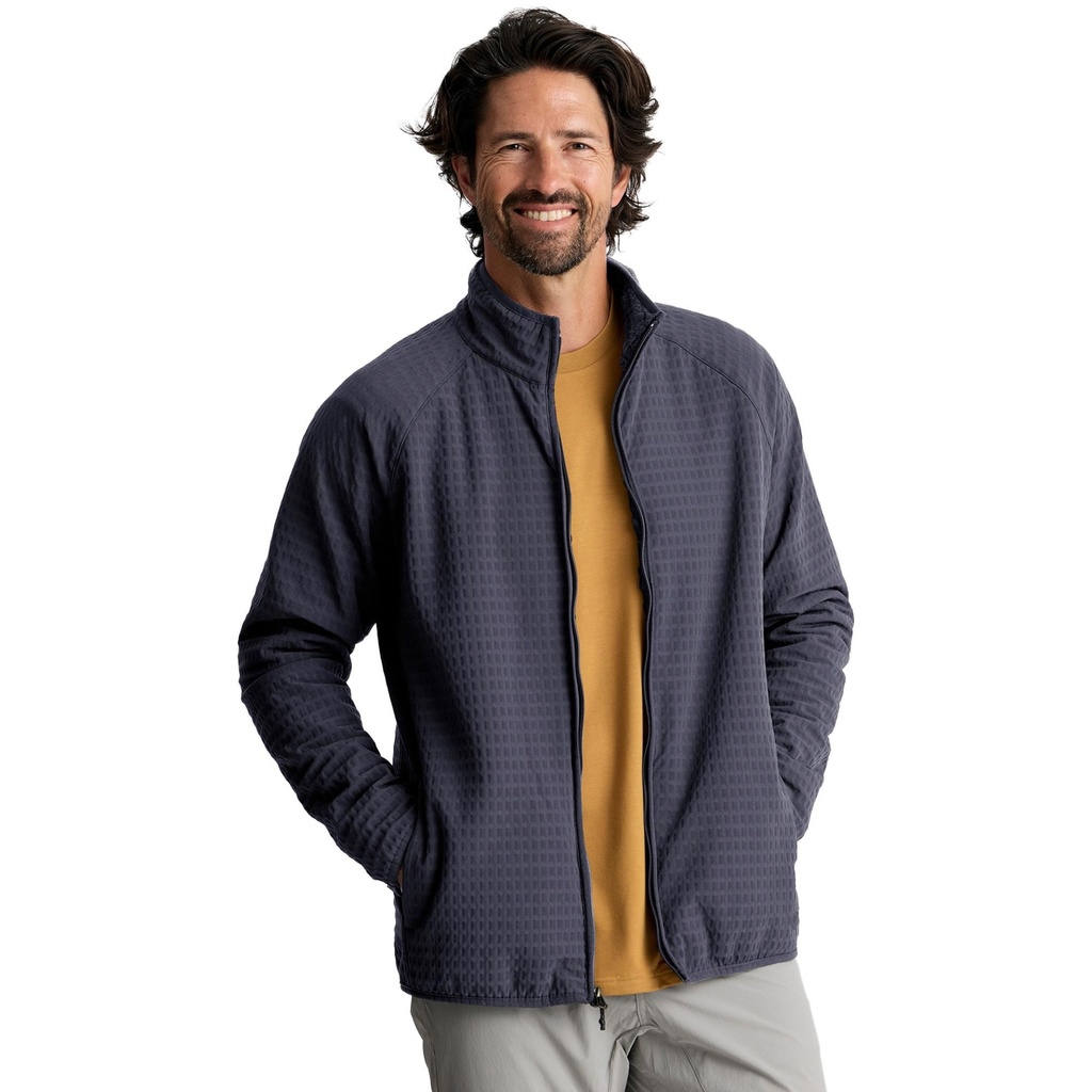 [000213114000000] Free Fly Men's Gridback Fleece Jacket (Storm Cloud, S)