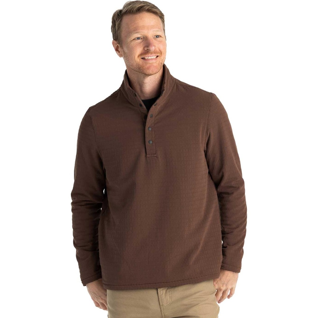 [000213115000000] Free Fly Men's Gridback Fleece Snap Pullover (Mustang, S)