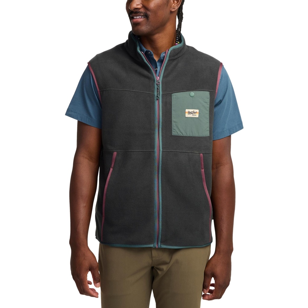 [000213155000000] Howler Brothers Men's Free Range Fleece Vest (Antique Black, S)