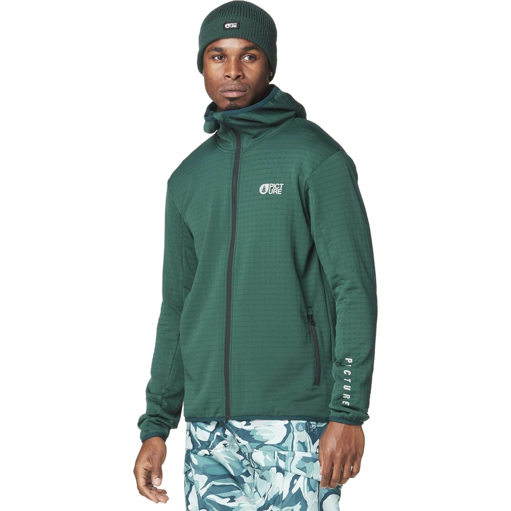 Picture Organic Clothing Men's Bake Grid Full Zip Fleece Jacket