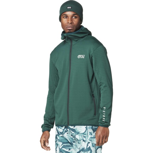Picture Organic Clothing Men's Bake Grid Full Zip Fleece Jacket