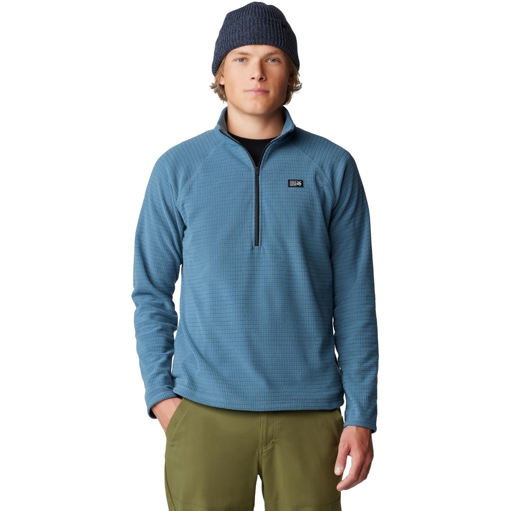 [000213437000000] Mountain Hardwear Men's Summit Grid Half Zip Fleece (Adriatic Blue, S)