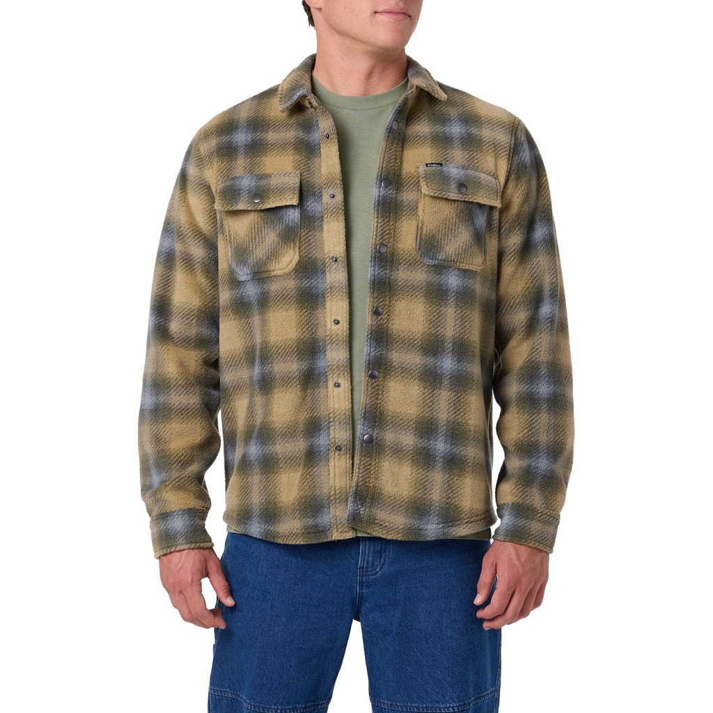 O'Neill Men's Glacier Plaid Superfleece Long Sleeve Shirt
