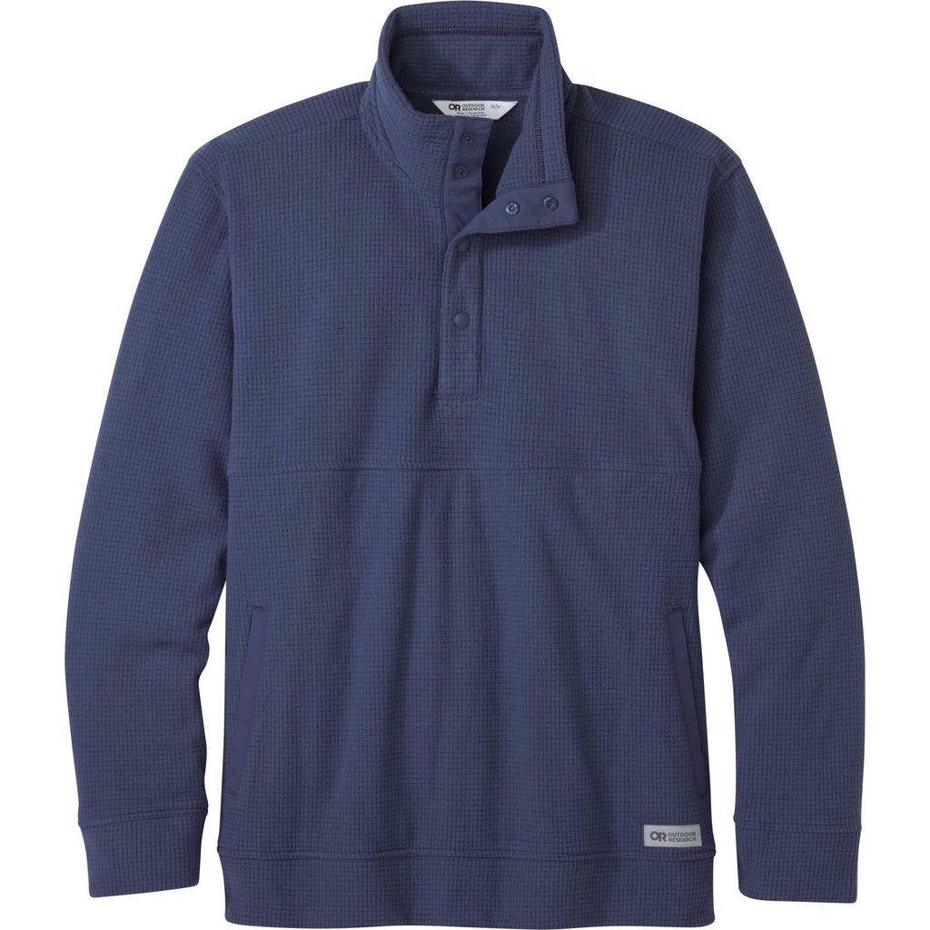 [000213589000000] Outdoor Research Men's Trail Mix Snap Pullover II (Naval Blue, S)