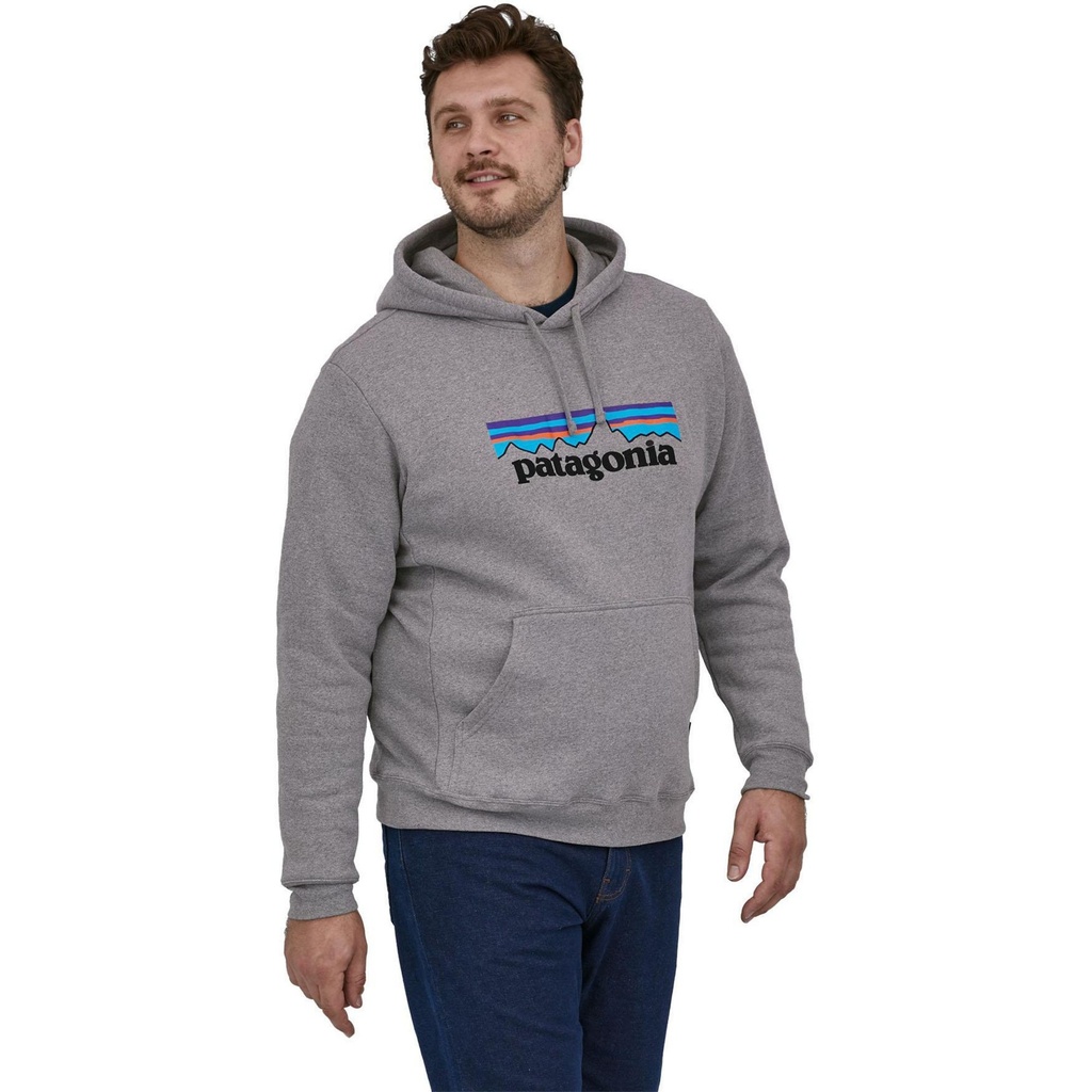 [000213625000000] Patagonia Men's P-6 Logo Uprisal Hoodie (Gravel Heather, XXS)