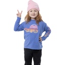 Ski Like A Girl Girls' Blue Retro Sunset Long Sleeve T-Shirt