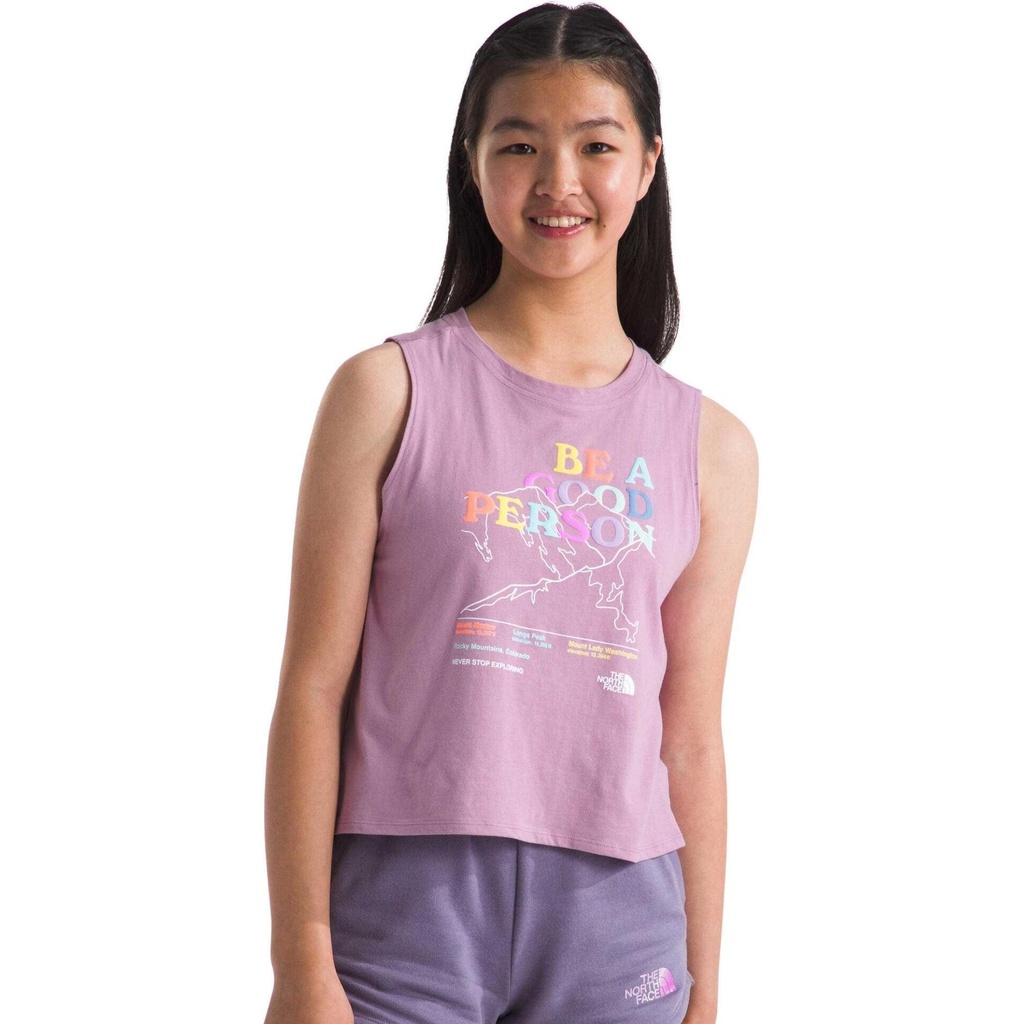 [000213904000000] The North Face Girls' Tie-Back Tank Top (Mineral Purple, XS)
