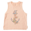 ROXY Girls Anchored High Low Hem Muscle Tank Top