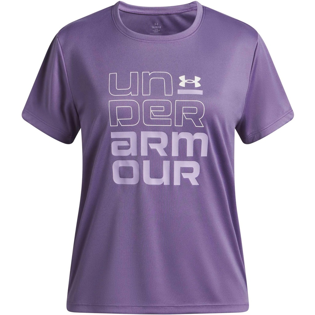 [000214046000000] Under Armour Girls' UA Tech Split Wordmark Short Sleeve T-Shirt (XS)