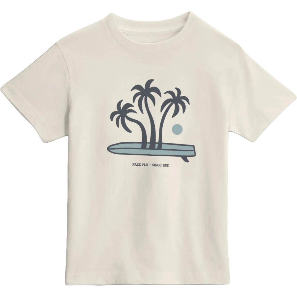 [000214221000000] Free Fly Little Kids' Party Wave Short Sleeve T-Shirt (Heather Birch, 2T)