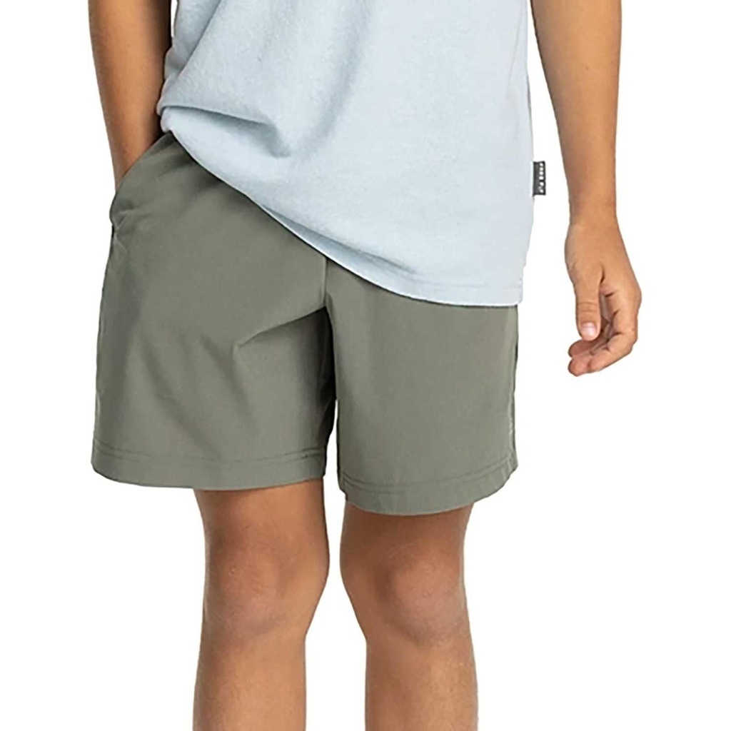 [000214368000000] Free Fly Boys' Breeze Shorts (Agave Green, S)