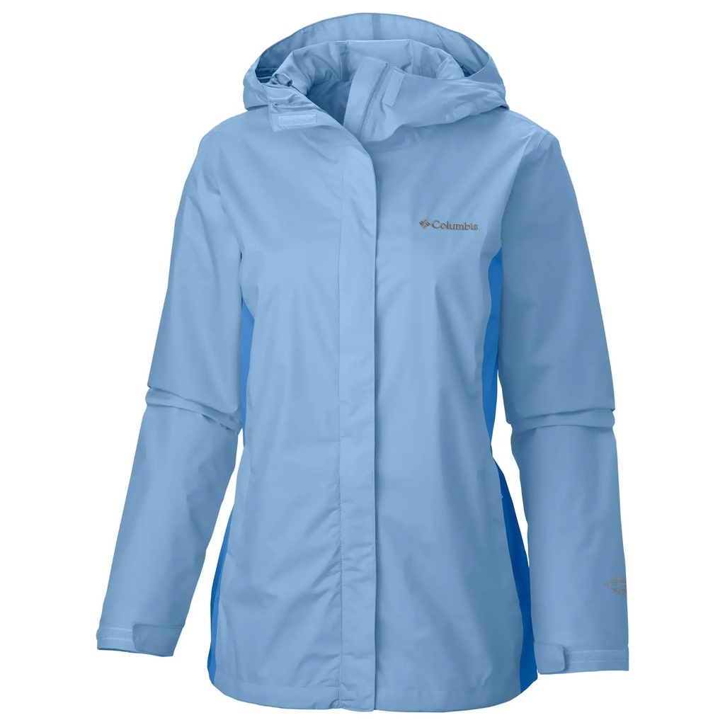 [000214623000012] Columbia Women's Arcadia II Rain Jacket (Air/Harbor Blue, S)