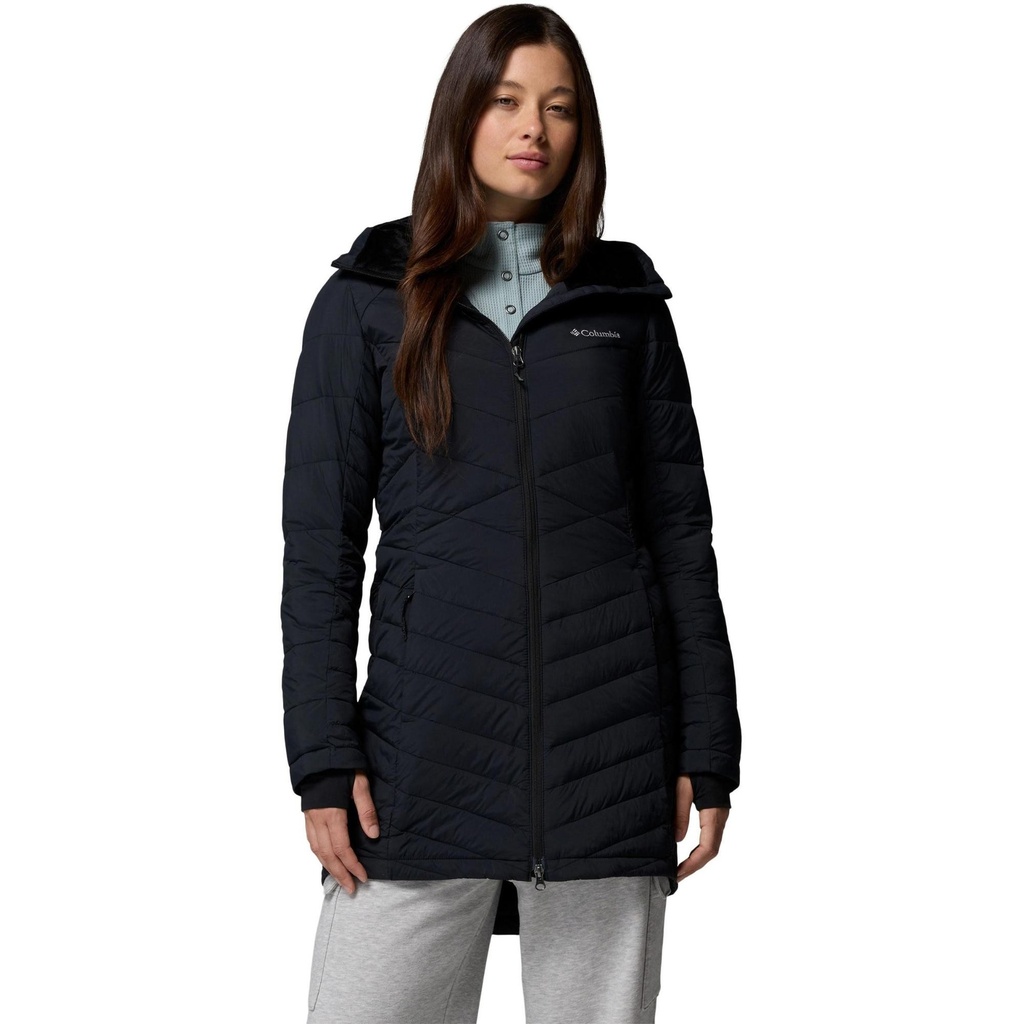[000214825000001] Columbia Women's Joy Peak II Mid Hooded Jacket (Black, XS)