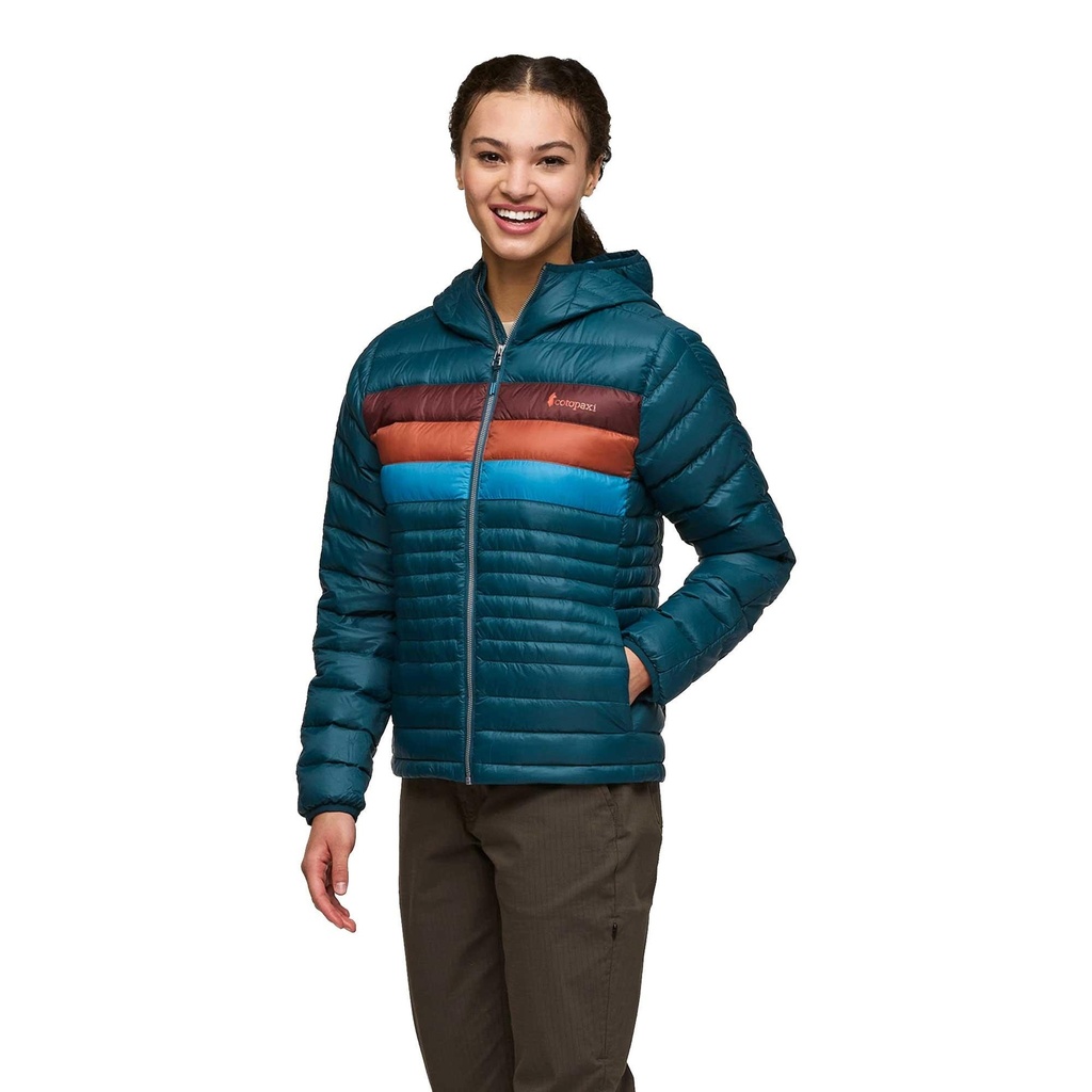 [000214957000000] Cotopaxi Women's Fuego Hooded Down Jacket (Abyss Stripes, S)