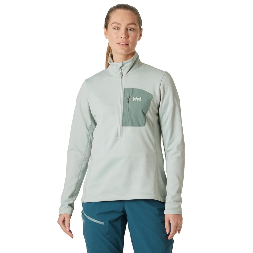 [000215337000007] Helly Hansen Women's Versalite 1/2 Zip Fleece (Green Mist, S)