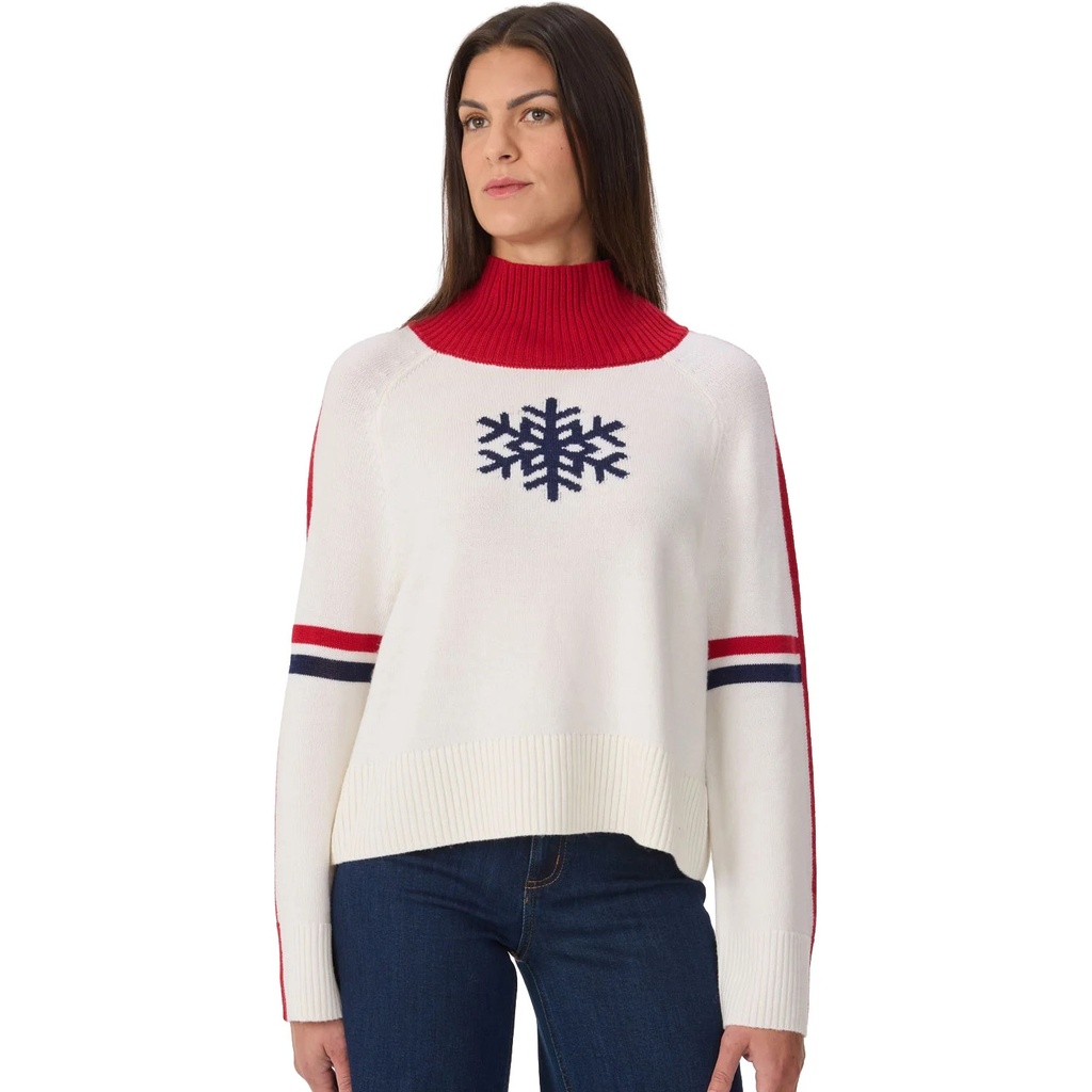 [000215371000000] Krimson Klover Women's Wren Snowflake Mock Neck Sweater (XS)