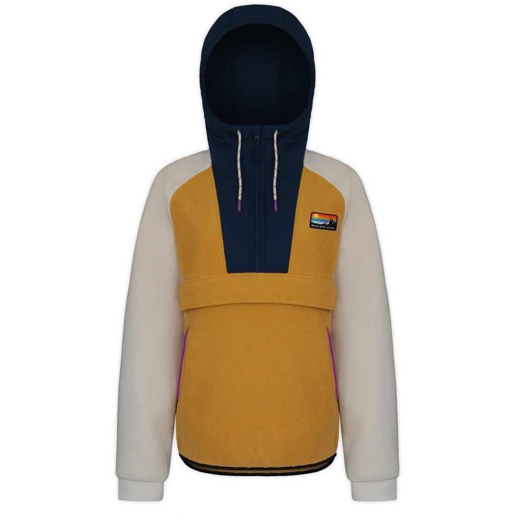 [000215377000000] Boulder Gear Women's Scout Fleece Pullover (Amber, XS)