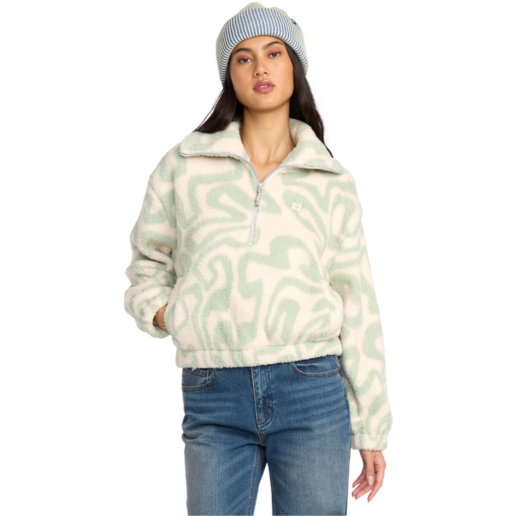 Billabong Women's Barra Half Zip Fleece Pull Over