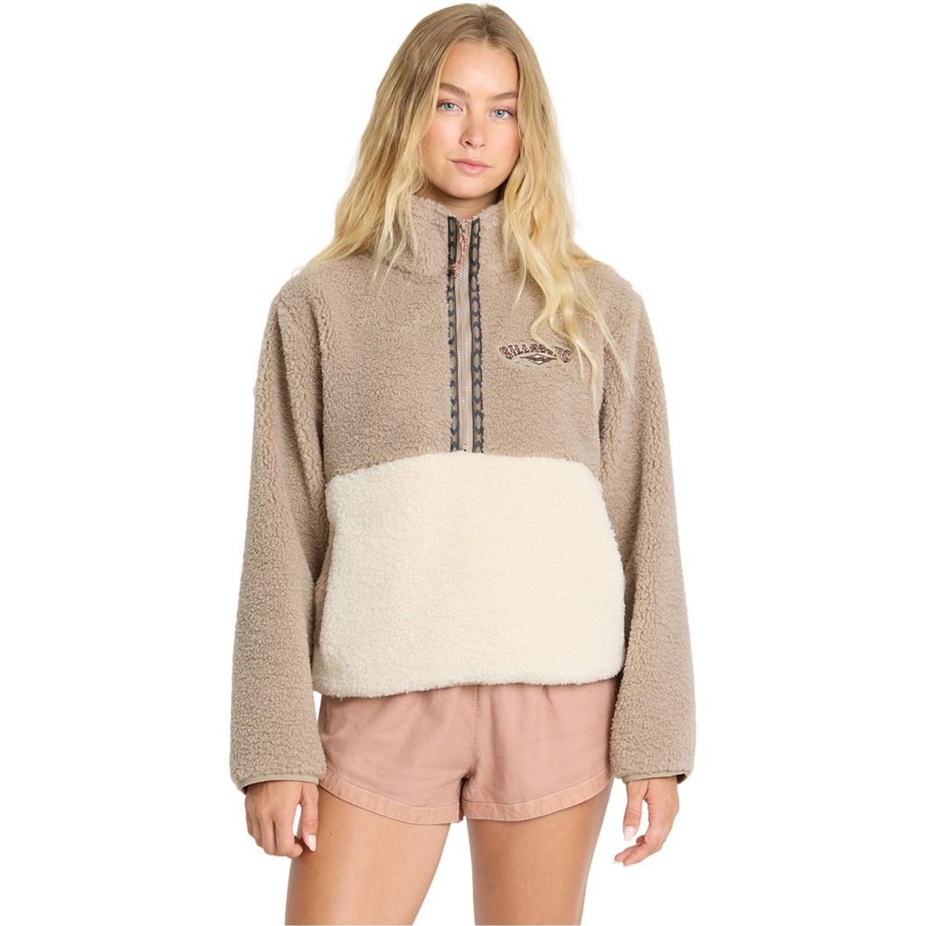 Billabong Women's Horizon Sherpa Mock Neck Sweater