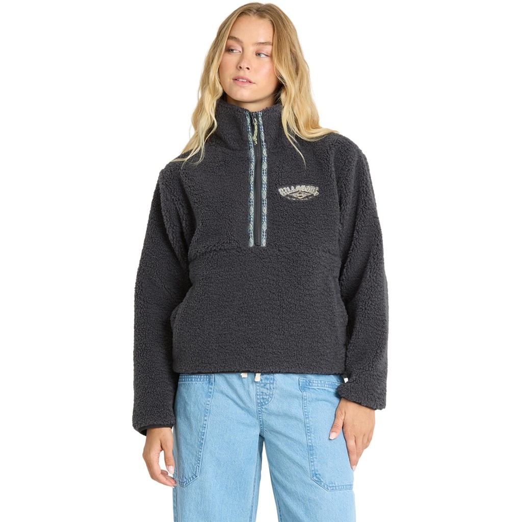 Billabong Women's Horizon Sherpa Mock Neck Sweater