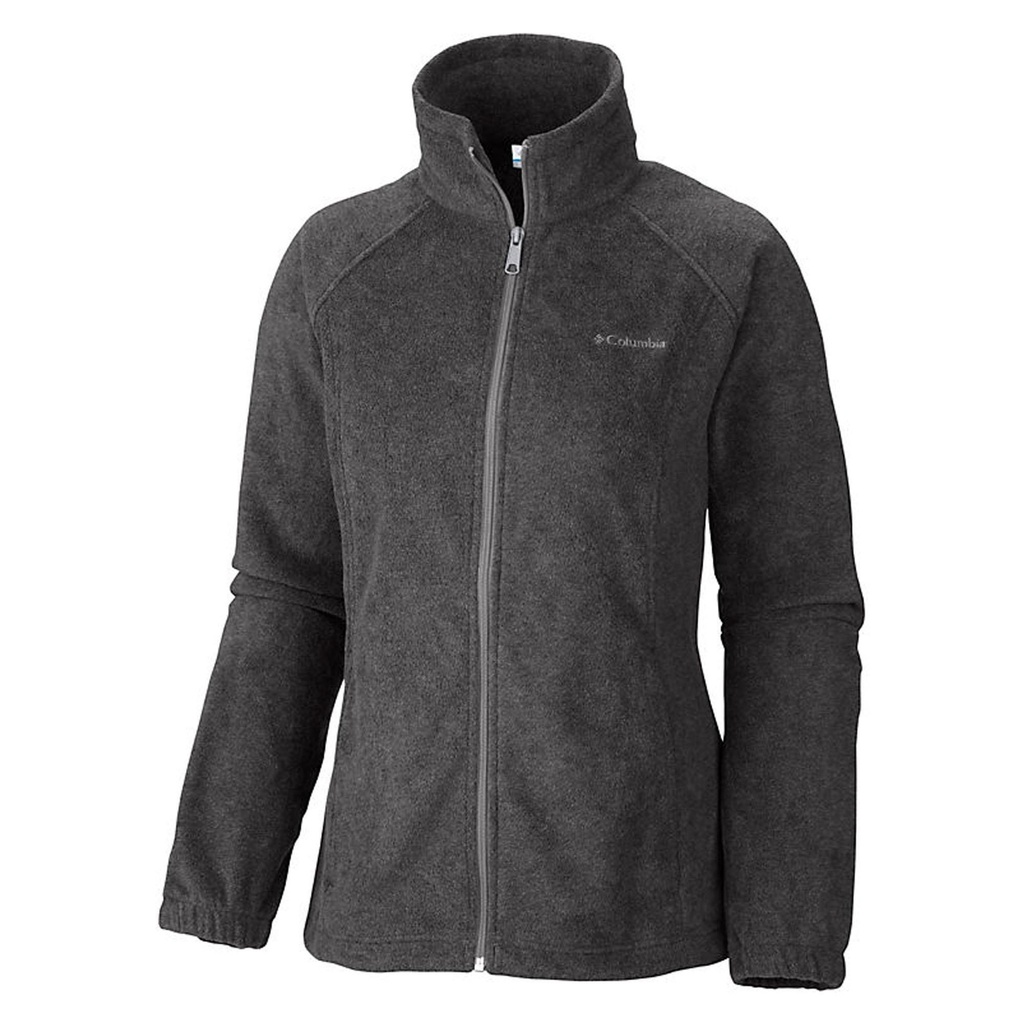 [000215486000010] Columbia Women's Benton Springs Full Zip Jacket EXTENDED (Charcoal Heather, 1X)