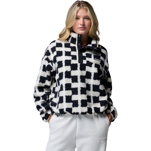 Columbia Women's Helvetia II Printed Cropped Half Snap Fleece Pullove