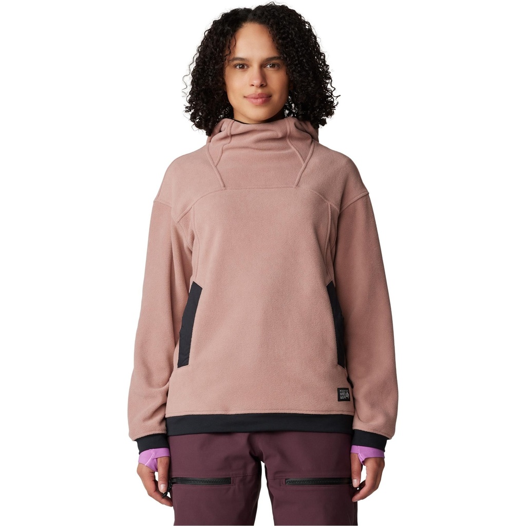 [000215563000000] Mountain Hardwear Women's Powder Maven Fleece Pullover Hoodie (Smoky Quartz, S)