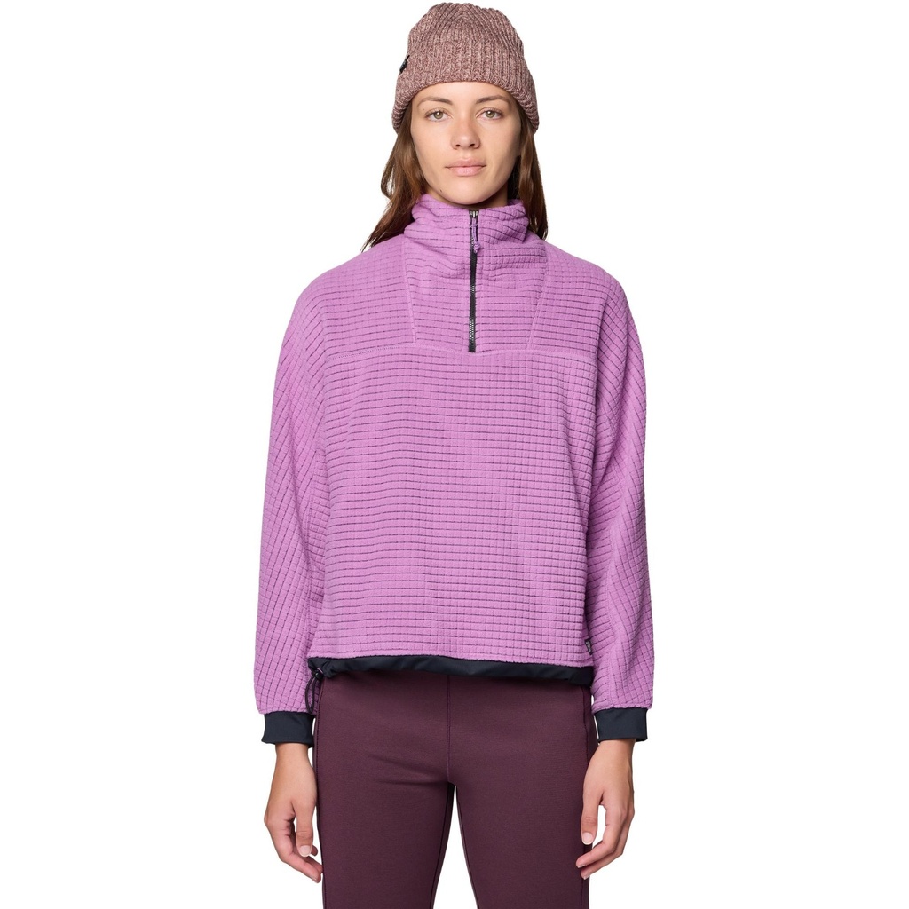 [000215566000000] Mountain Hardwear Women's Summit Grid Big Grid Half Zip Fleece (Lilac Glow, XS)