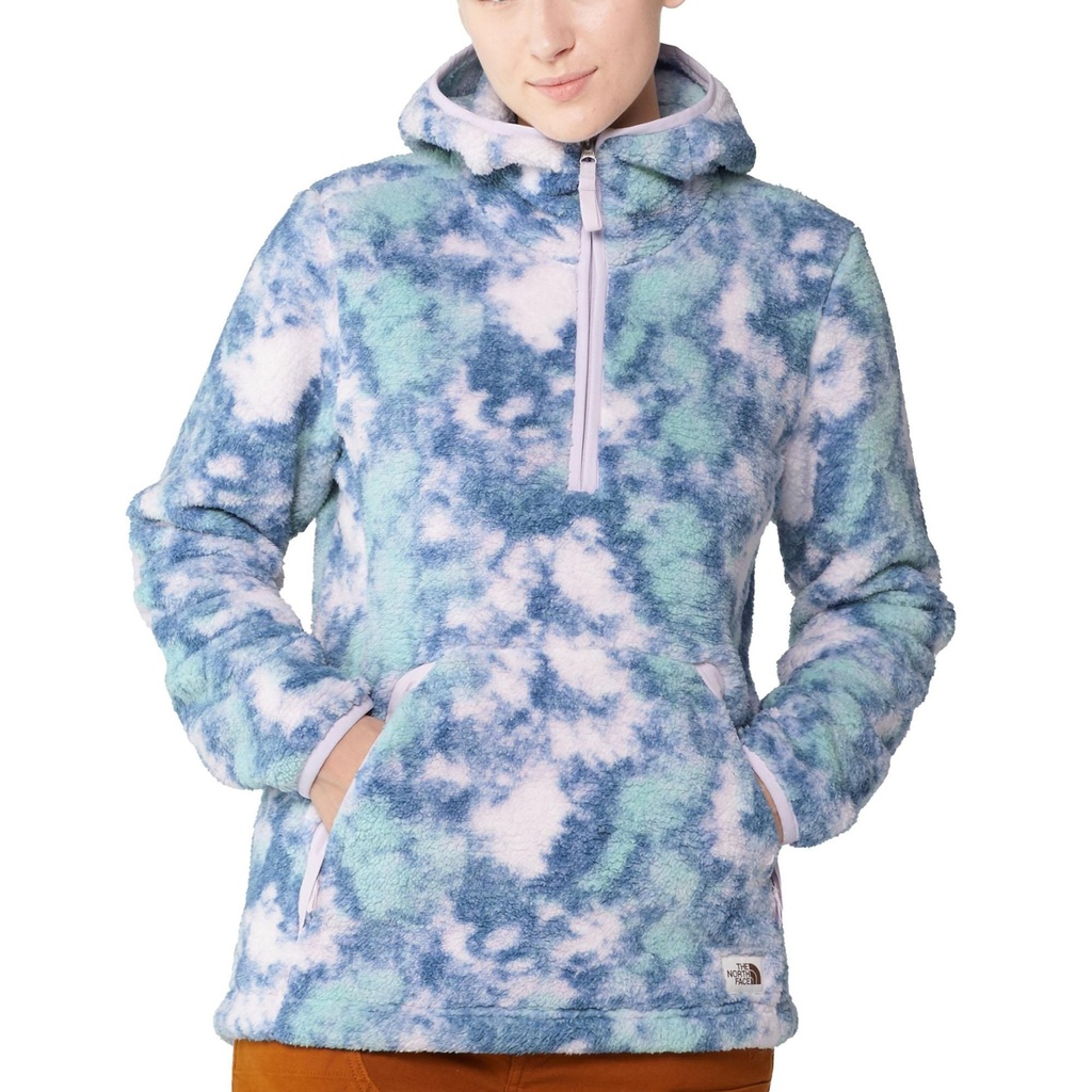 [000215674000000] The North Face Women's Printed Campshire Hooded Pullover (Lavender Fog Glacier Dye Print, XS)