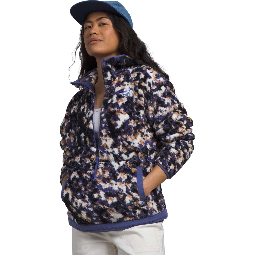 [000215684000000] The North Face Women's Campshire Fleece 1/4 Zip Hoodie (Cave Blue Velocity, XS)