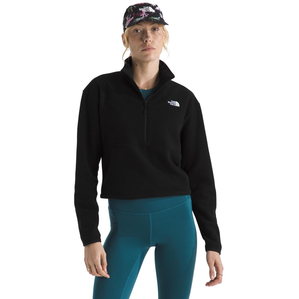 [000215698000000] The North Face Women's Glacier Fleece Half Zip Short Jacket (TNF Black, XS)
