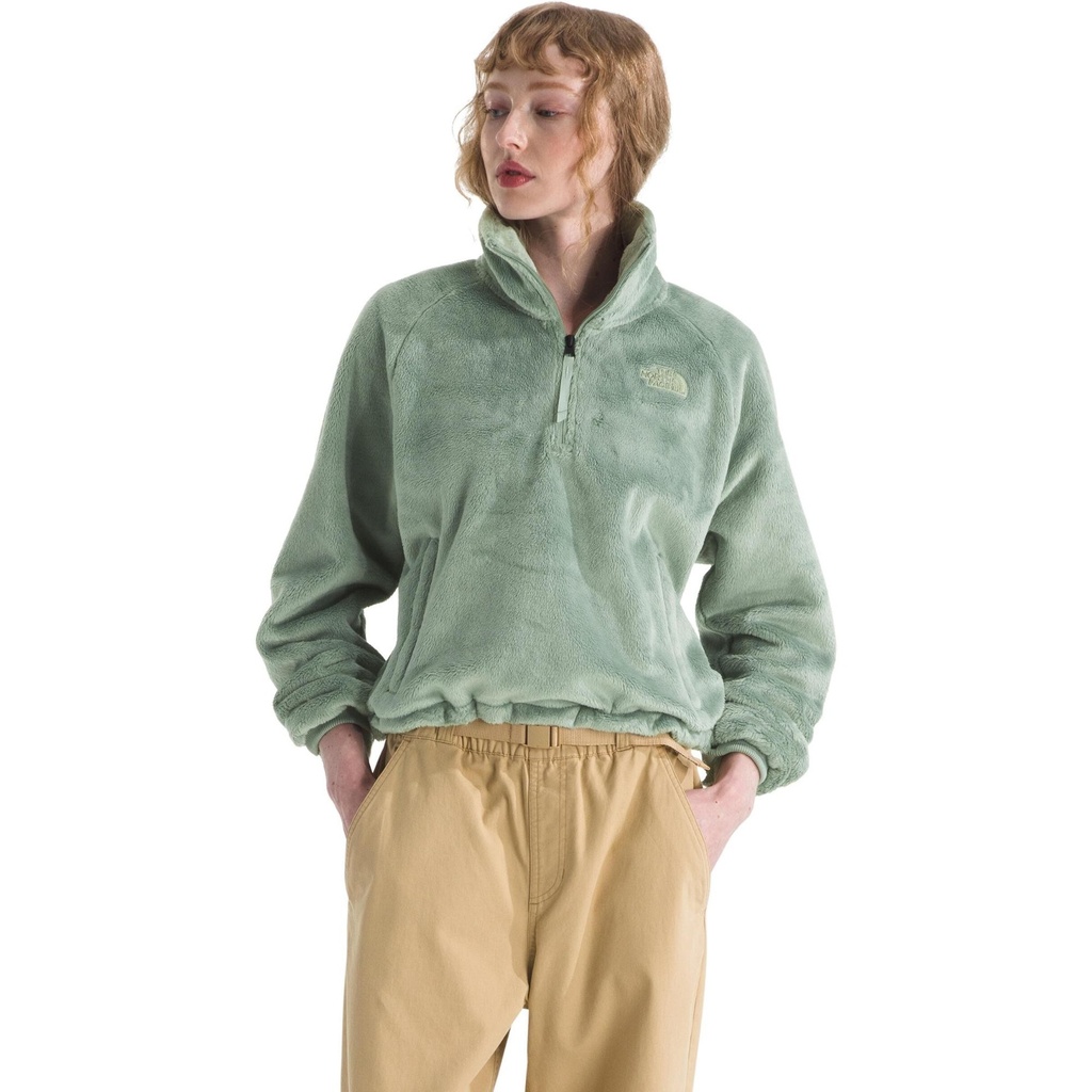 [000215703000006] The North Face Women's Osito Lux 1/4 Zip Jacket (Slate Moss, S)