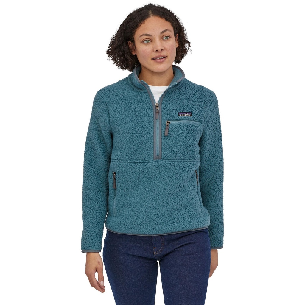 [000215759000000] Patagonia Women's Retro Pile Fleece Marsupial Pullover (Abalone Blue, S)