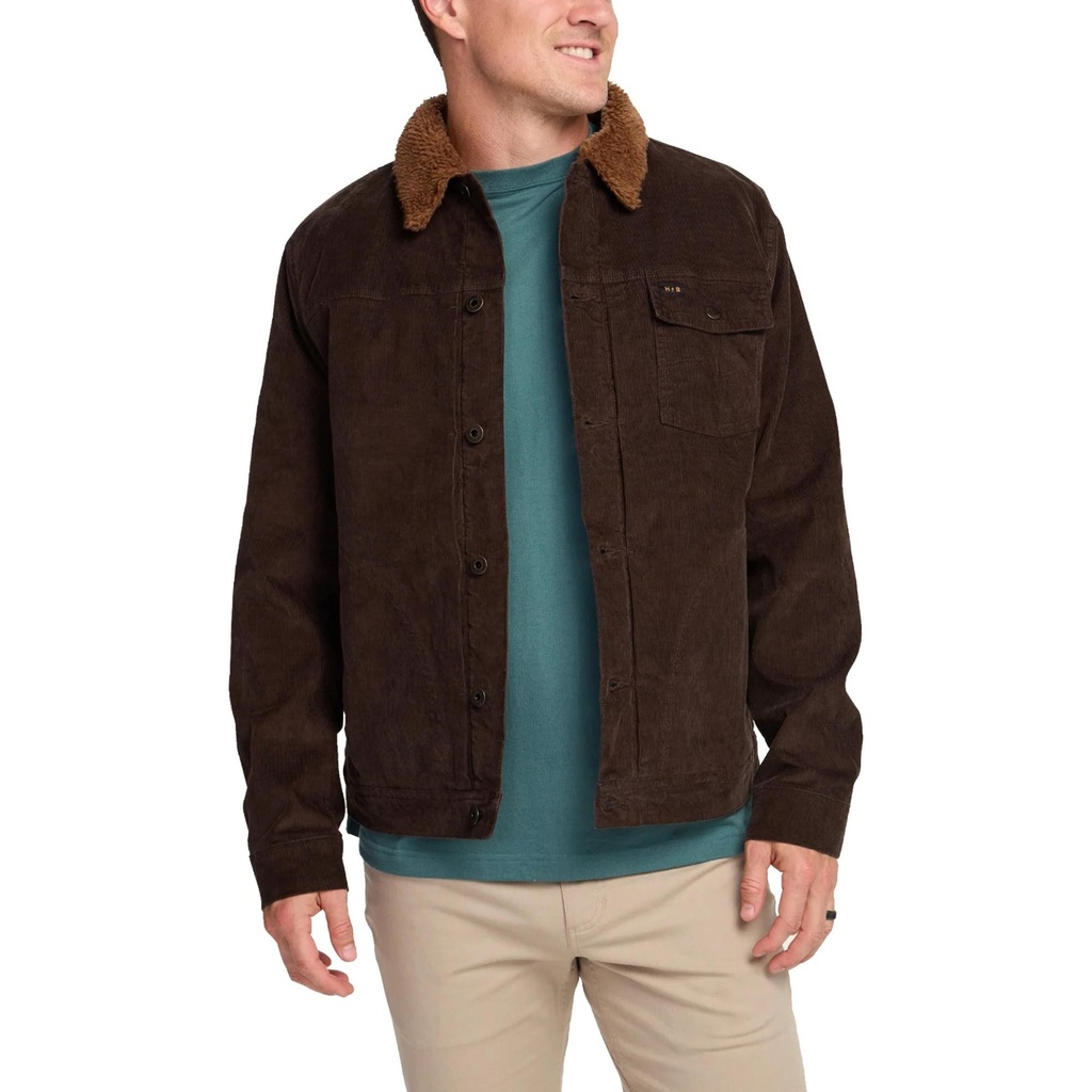 [000215956000000] Howler Brothers Men's Fuzzy Depot Jacket (Bark, S)