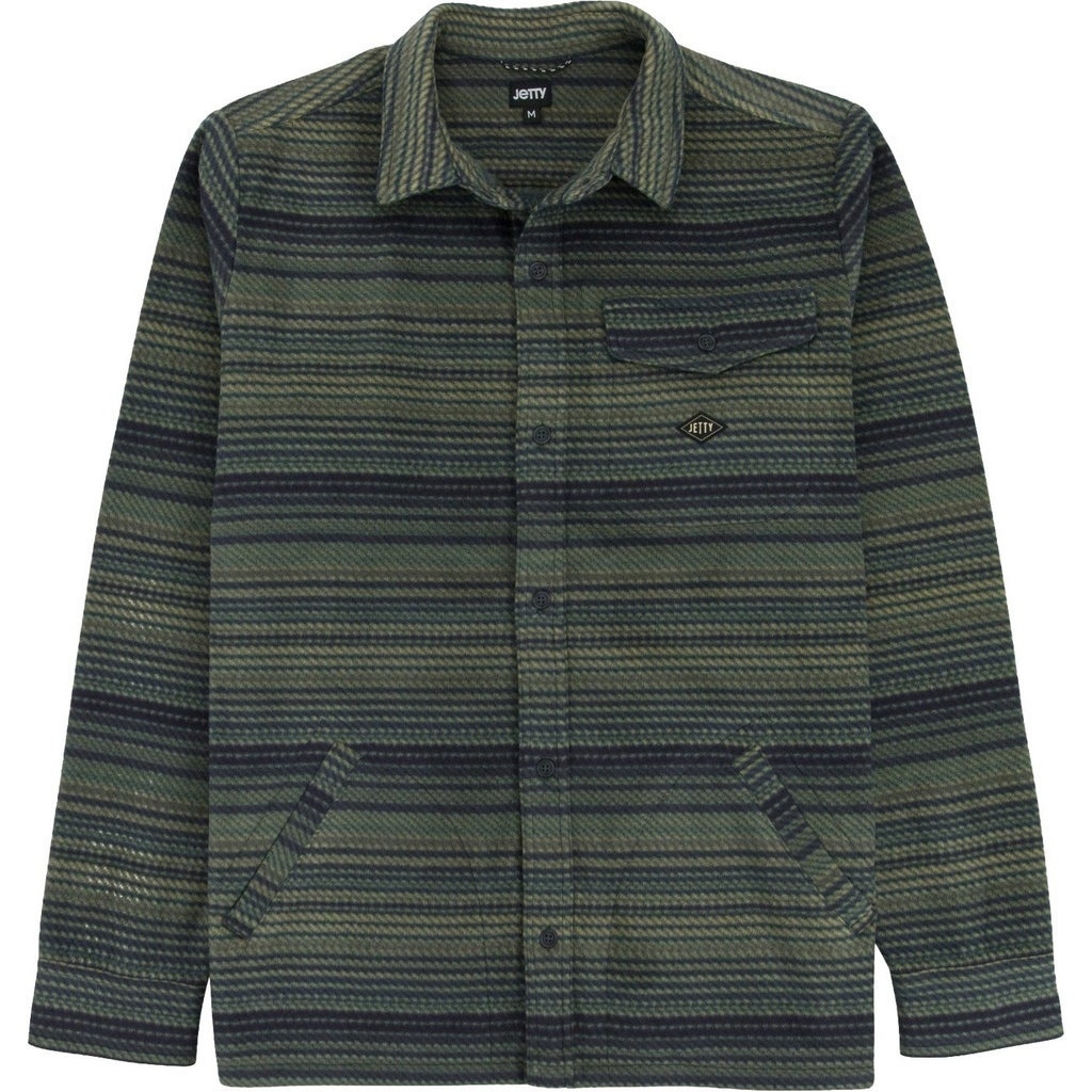 [000215971000000] Jetty Men's Concordia Fleece Shirt Jacket (Navy, S)