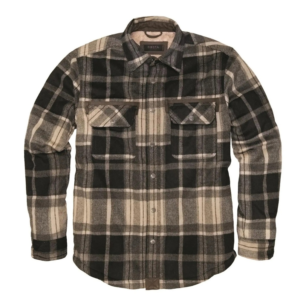 [000216004000000] Dakota Grizzly Men's Burke Flannel Jacket (Charcoal, S)