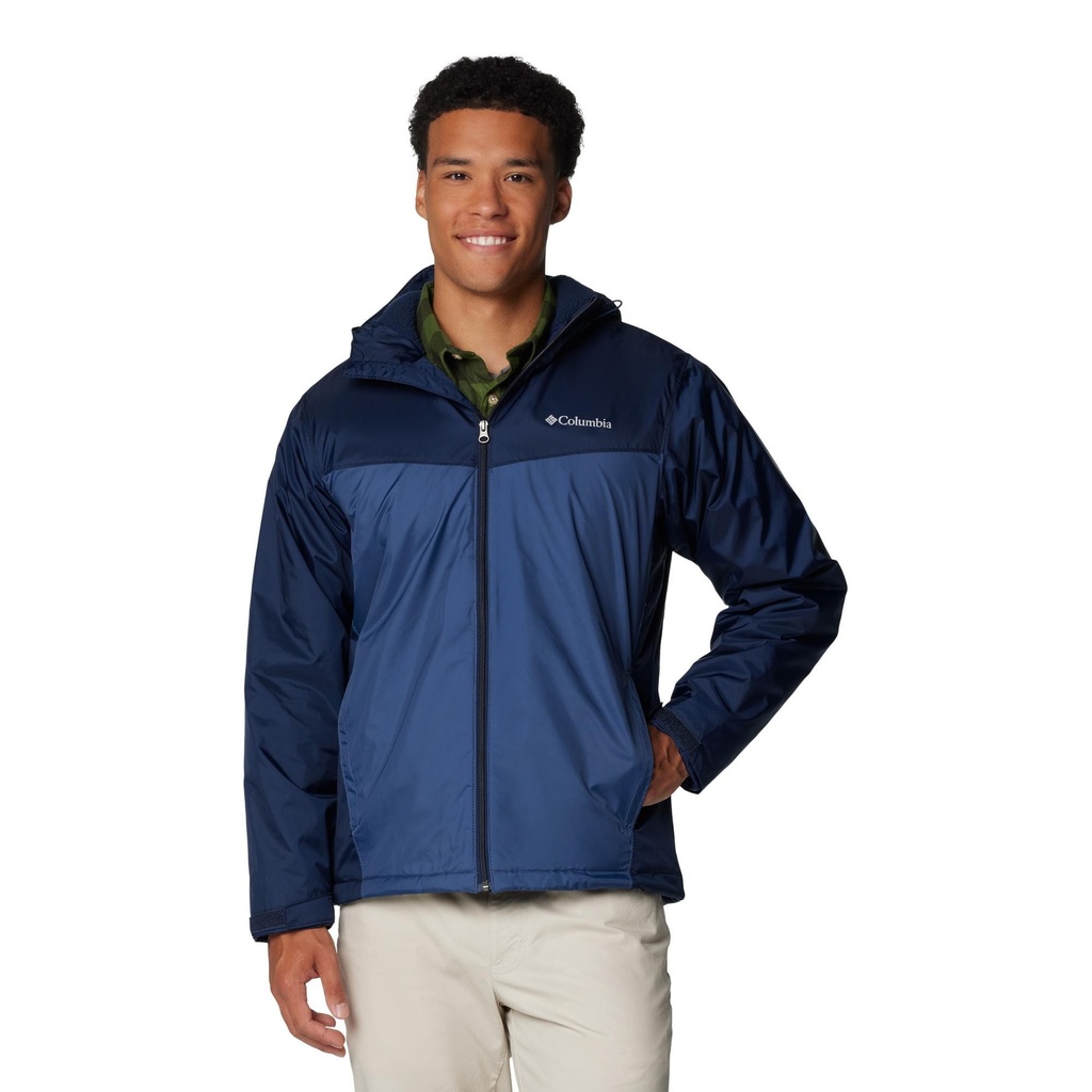 [000216095000000] Columbia Men's Glennaker™ II Sherpa Lined Jacket (Collegiate Navy/Dark Mountain, S)
