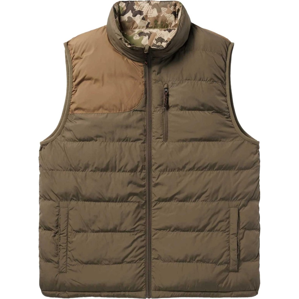 [000216259000000] Duck Camp Men's Reversible Puffer Vest (Pin Oak/Wetland, S)