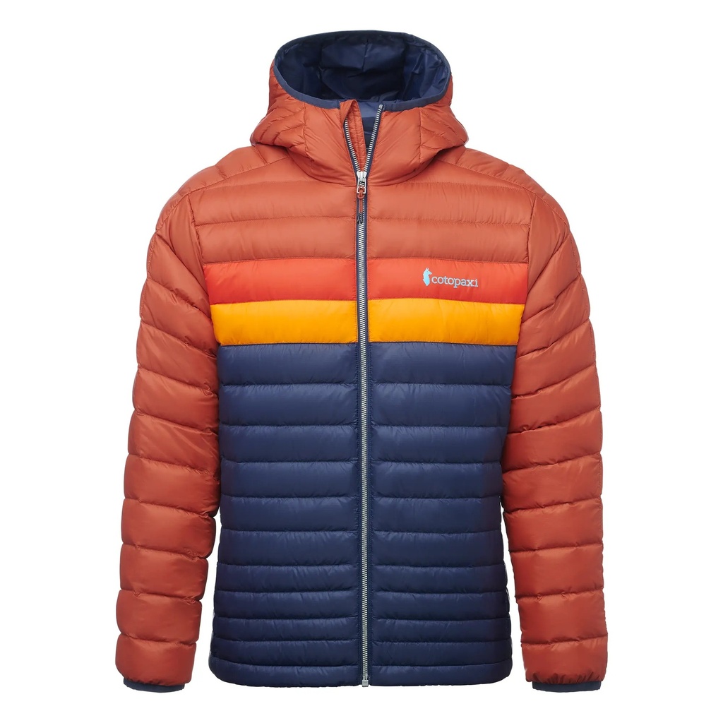 [000216287000000] Cotopaxi Men's Fuego Down Hooded Jacket (Spice/Maritime, S)